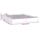 vidaXL Cadre de lit sans matelas 160x200 cm bois massif