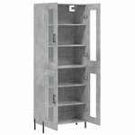 vidaXL Buffet haut Gris béton 69 5x34x180 cm Bois d'ingénierie