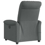 vidaXL Fauteuil inclinable de massage électrique gris foncé tissu