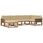 vidaXL Ensemble de canapés d'extérieur 6 Pièces Naturel et Beige