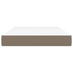 vidaXL Matelas de lit à ressorts ensachés fermeté moyenne Taupe 120x200x20 cm Tissu
