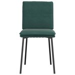 vidaXL Chaises à manger lot de 4 Vert foncé Velours