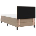 vidaXL Cadre de lit avec matelas Cappuccino 100 x 200 cm Faux cuir