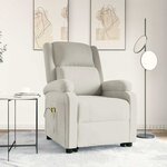 vidaXL Fauteuil de massage Crème Velours