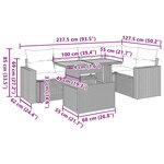 vidaXL Salon de jardin avec coussins 6 Pièces beige résine tressée