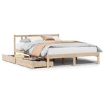 vidaXL Cadre de lit sans matelas 120x200 cm bois de pin massif