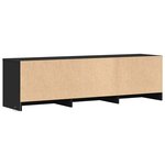 vidaXL Meuble TV avec LED 140 x 34 x 40 cm Noir Bois d’ingénierie