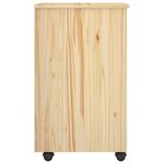 vidaXL Cabinet roulant Marron 65 5 x 34 x 39 cm Bois de Pin Massif