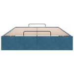 vidaXL Cadre de lit ottoman sans matelas bleu foncé 120x190 cm velours