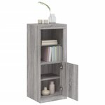 vidaXL Buffet avec lumières LED sonoma gris 41x37x100 cm