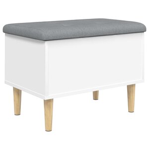 vidaXL Banc de rangement blanc 62x42x46 cm bois d'ingénierie