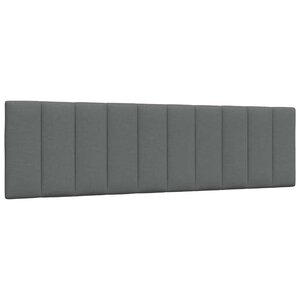vidaXL Coussin de tête de lit Hanko gris foncé 180 cm tissu