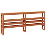 vidaXL Cadre de lit avec stockage 2 Pièces Cire marron Bois de Pin Massif