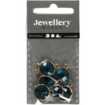 6 pendentifs pour bijoux 15 à 20 cm - Turquoise et doré
