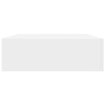 vidaXL Étagère murale avec 1 tiroir MDF Blanc Rangement de livres/DVD