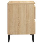 vidaXL Table de chevet chêne sonoma 40x35x50 cm bois d'ingénierie