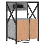 vidaXL Cabinet de chevet Gris Sonoma 40 x 31 x 60 cm Bois d'ingénierie