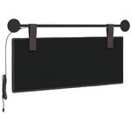 vidaXL Tête de lit suspendue Avec lumière LED Marron foncé Tissu