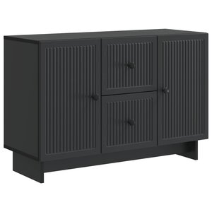 vidaXL Buffet avec tiroir Noir 89 x 34 5 x 60 cm Bois d'ingénierie