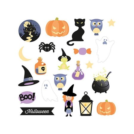62 Die-Cuts Papier - Halloween