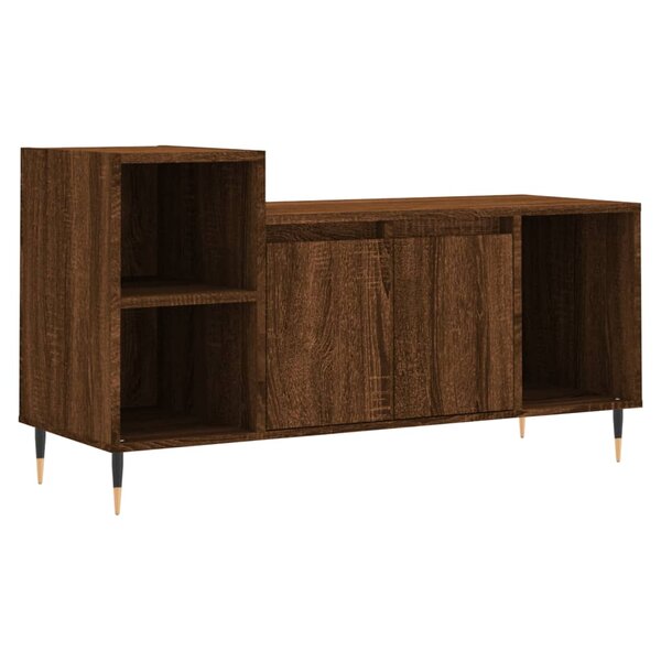 vidaXL Meuble TV Chêne marron 100x35x55 cm Bois d'ingénierie
