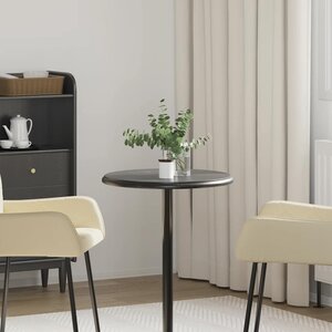 vidaXL Dessus de table Noir Ø50x2 5 cm Marbre