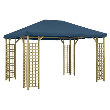 vidaXL Belvédère 4x3 m Bleu