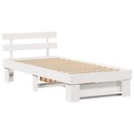 vidaXL Cadre de lit avec tiroir Blanc 90 x 190 cm Bois massif en pin