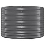 vidaXL Lit surélevé de jardin Acier galvanisé Anthracite