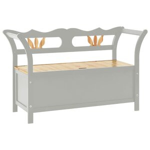 Banc banquette coffre de rangement meuble 107 x 45 x 75 5 cm bois de sapin solide gris 02_0010796