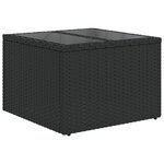 vidaXL Salon de jardin 10 Pièces avec coussins noir résine tressée