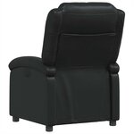 vidaXL Fauteuil inclinable Noir Similicuir
