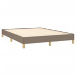 vidaXL Cadre de lit sans matelas taupe 140x200 cm tissu