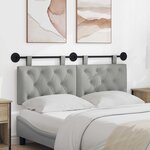 vidaXL Tête de lit suspendue Gris nuage Tissu