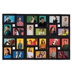 vidaXL Collage de cadres photo pour photo de 24x(10x15 cm) Noir MDF