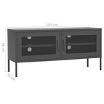 vidaXL Meuble TV Anthracite 105x35x50 cm Acier