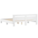 vidaXL Cadre de lit avec tête de lit et LED blanc 200x200 cm