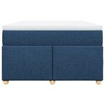 vidaXL Sommier à lattes de lit avec matelas Bleu 120x200 cm Tissu