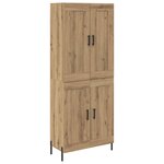 vidaXL Haut Armoire 2 Pièces Chêne artisanal Bois d'ingénierie