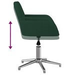 vidaXL Chaises pivotantes à manger lot de 2 vert foncé tissu