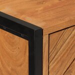 vidaXL Armoire de salle de bain bois massif d'acacia et fer