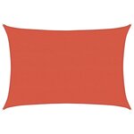 vidaXL Voile d'ombrage 160 g/m² Terre cuite 5x7 m PEHD