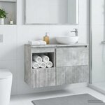 vidaXL Armoire de salle de bain Gris béton 30 x 41 x 50 cm