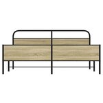 vidaXL Cadre de lit en métal sans matelas chêne sonoma 180x200 cm