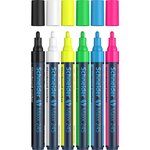 Marqueur pour tableaux en verre Maxx 245 Pochette 6 pièces assorti SCHNEIDER