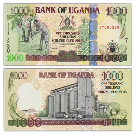 Billet de Collection 1000 Shillings 2008 Ouganda - Neuf - P43c
