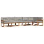 vidaXL Ensemble de canapés d'extérieur 6 pc Naturel et gris clair