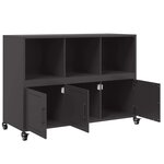 vidaXL Buffet noir 100 5x39x72 cm acier