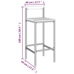 vidaXL Ensemble de bar jardin 11Pièces gris poly rotin/bois massif acacia