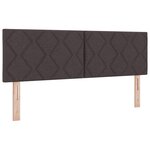 Lit Box Spring vidaXL avec Matelas - Marron Foncé  140x190 cm  Tissu